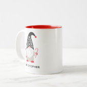 Personalisierte Weihnachtsbrunnen Zwei-Tone-Kaffee Zweifarbige Tasse (Vorderseite Links)