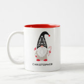 Personalisierte Weihnachtsbrunnen Zwei-Tone-Kaffee Zweifarbige Tasse (Links)