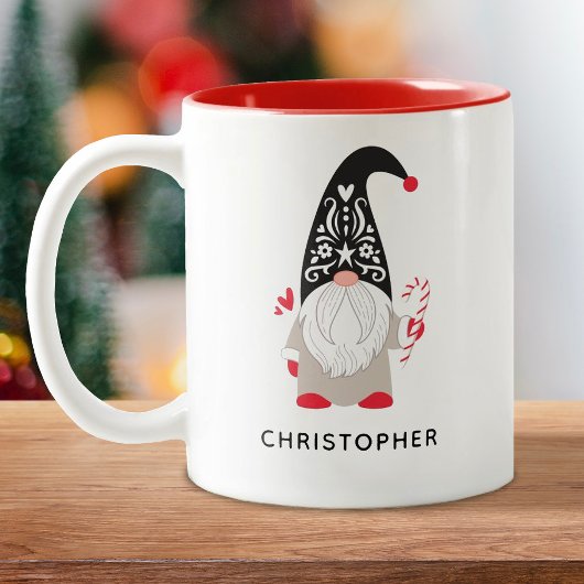 Personalisierte Weihnachtsbrunnen Zwei-Tone-Kaffee Zweifarbige Tasse
