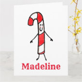 Personalisierte Weihnachtscreme Cane Karte (Gelbe Blume)