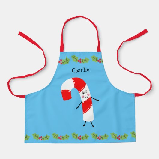Personalisierte Weihnachtscreme Cane Schürze (Vorderseite)