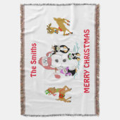 Personalisierte Weihnachtscreme Decke (Vorderseite Vertikal)