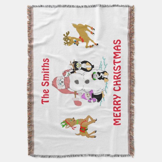 Personalisierte Weihnachtscreme Decke (Vorderseite Vertikal)