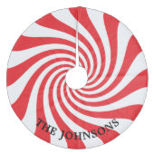 Personalisierte Weihnachtscreme Fleece Weihnachtsbaumdecke (Vorderseite)