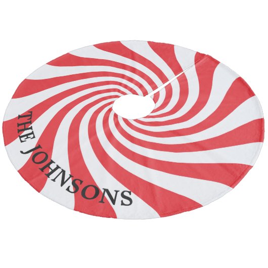 Personalisierte Weihnachtscreme Fleece Weihnachtsbaumdecke (Schrägansicht)