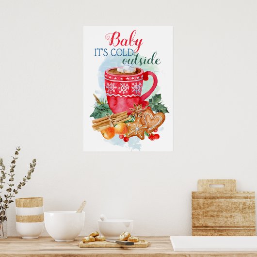 Personalisierte Weihnachtscreme Poster (Küche)