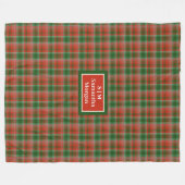 Personalisierte Weihnachtsdecke im Monogramm-Stil Fleecedecke (Vorderseite (Horizontal))