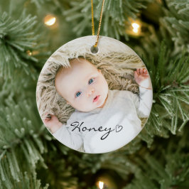 personalisierte Weihnachtsdekoration, individuelle Keramik Ornament
