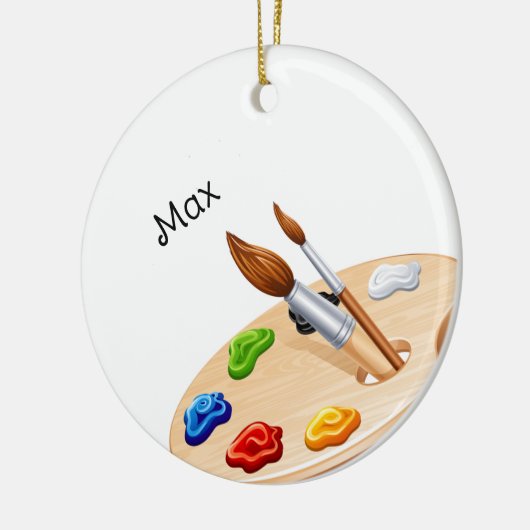 Personalisierte Weihnachtsdekoration Keramik Ornament (Links)