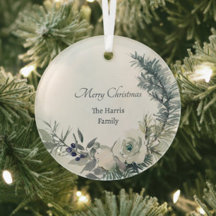 Personalisierte Weihnachtsdekoration mit sanfter W Ornament Aus Glas