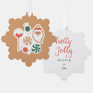 Personalisierte Weihnachtsdekorationen – Süße Feie Ornament Karte