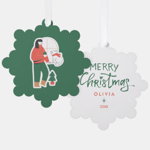 Personalisierte Weihnachtsdekorationen – Süße Feie Ornament Karte