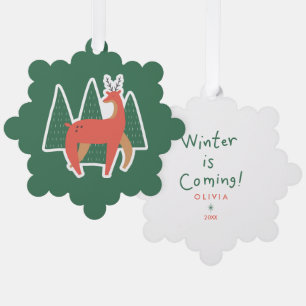 Personalisierte Weihnachtsdekorationen – Süße Feie Ornament Karte