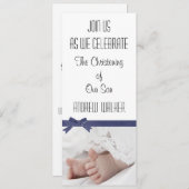 Personalisierte Weihnachtseinladung für Babyboys Einladung (Vorne/Hinten)