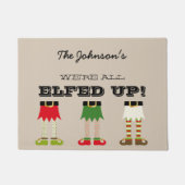 Personalisierte Weihnachtselfen Fußmatte (Vorderseite)