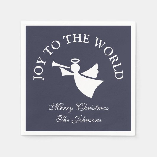 Personalisierte Weihnachtsendelnakstifte Serviette (Vorderseite)