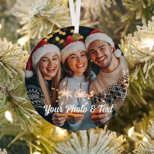 Personalisierte Weihnachtsfamilie Foto Ornament 20 Aus Metall (InSitu)