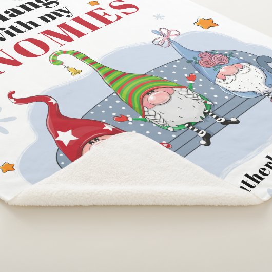 Personalisierte Weihnachtsfamilie Gnomes Sherpadecke (3/4)