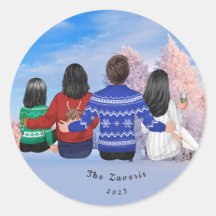 Personalisierte Weihnachtsfamilie Mama Vater Daugh