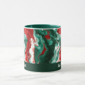 Personalisierte Weihnachtsfamilie - Marmordesign - Tasse (Zentrum)