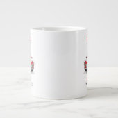 Personalisierte Weihnachtsfamilie Wiedersehen Red Jumbo-Tasse (Vorderseite)