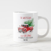 Personalisierte Weihnachtsfamilie Wiedersehen Red Jumbo-Tasse (Rechts)