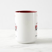 Personalisierte Weihnachtsfamilie Wiedersehen Red  Tasse (Zentrum)