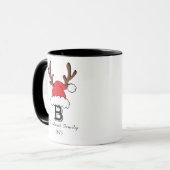 Personalisierte Weihnachtsfamilien mit Monogram Tasse (Vorderseite Links)
