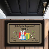 Personalisierte Weihnachtsfamiliennachtsmeldung Fußmatte