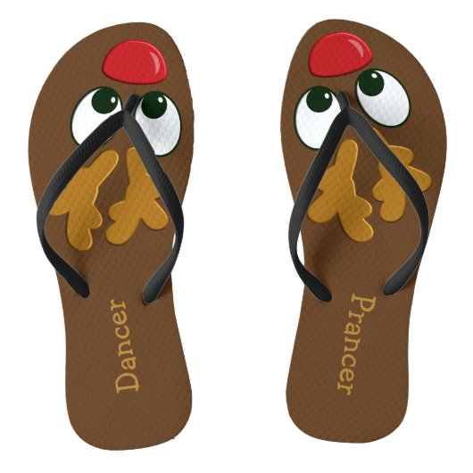Personalisierte Weihnachtsfeier der Rentiere im Ju Badesandalen (Fußbett)