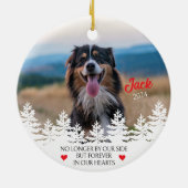 Personalisierte Weihnachtsfeier für Hunde Keramik Ornament (Hinten)