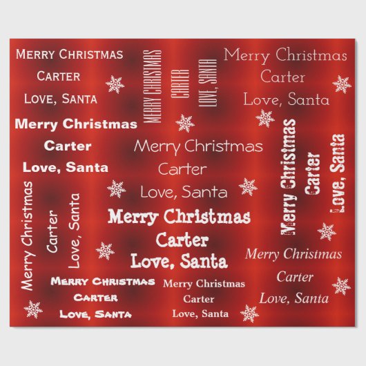 Personalisierte Weihnachtsfeier Geschenkpapier (Flach)