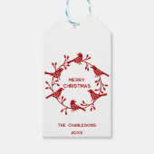 Personalisierte Weihnachtsfeier im skandinavischen Geschenkanhänger (Vorderseite)