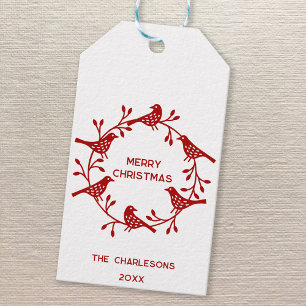 Personalisierte Weihnachtsfeier im skandinavischen Geschenkanhänger