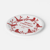 Personalisierte Weihnachtsfeier im skandinavischen Pappteller (Schrägansicht)