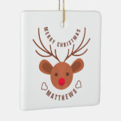 Personalisierte Weihnachtsfeier Keramik Keramikornament (Rechts)