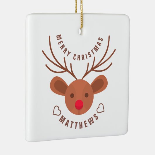 Personalisierte Weihnachtsfeier Keramik Keramikornament (Rechts)