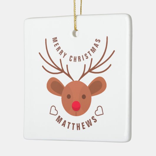 Personalisierte Weihnachtsfeier Keramik Keramikornament (Links)