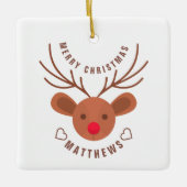 Personalisierte Weihnachtsfeier Keramik Keramikornament (Vorderseite)