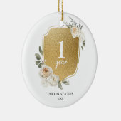 Personalisierte Weihnachtsfeier Keramik Ornament (Rechts)