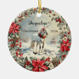 Personalisierte Weihnachtsfeier Keramik Ornament