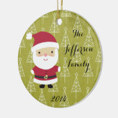 Personalisierte Weihnachtsfeier Keramik Ornament (Links)