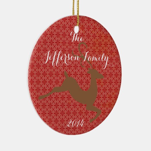 Personalisierte Weihnachtsfeier Keramik Ornament (Rechts)