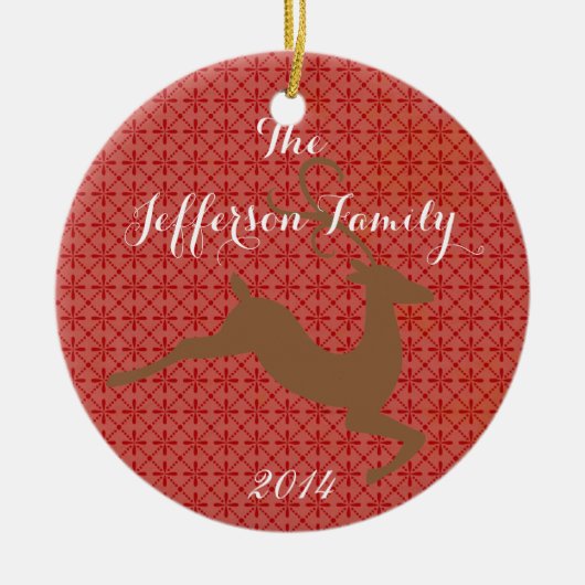 Personalisierte Weihnachtsfeier Keramik Ornament (Vorne)