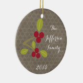 Personalisierte Weihnachtsfeier Keramik Ornament (Rechts)