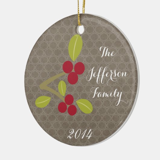 Personalisierte Weihnachtsfeier Keramik Ornament (Links)