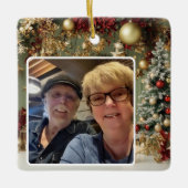 Personalisierte Weihnachtsfeier Keramikornament (Vorderseite)