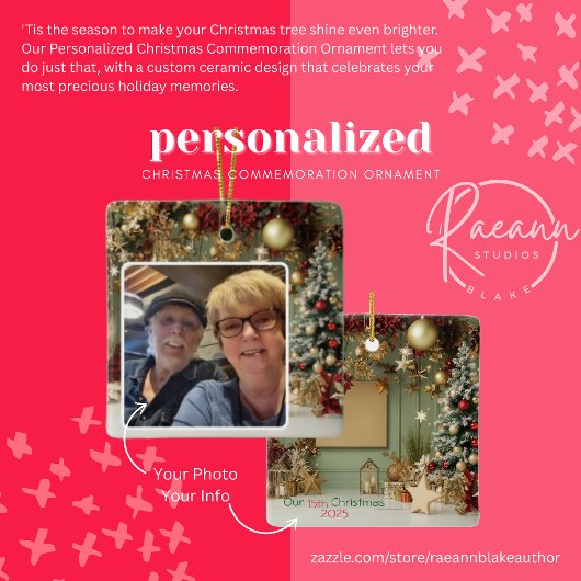 Personalisierte Weihnachtsfeier Keramikornament