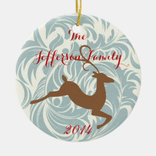 Personalisierte Weihnachtsfeier Keramikornament
