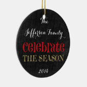Personalisierte Weihnachtsfeier Keramikornament (Rechts)